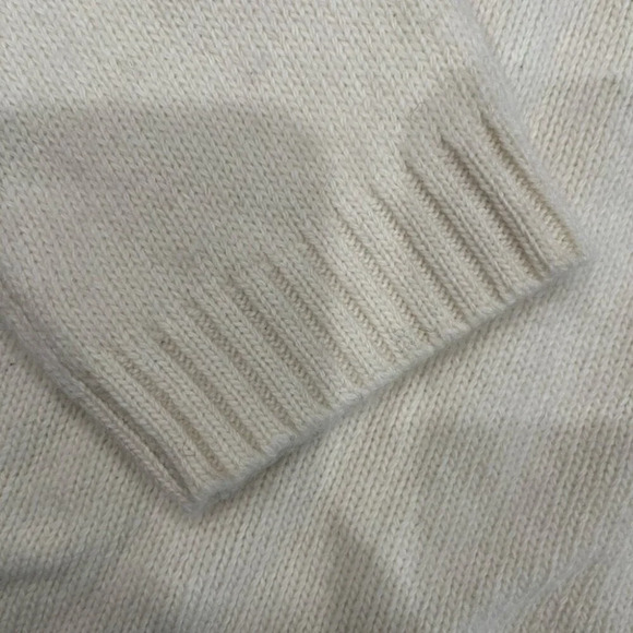 [S] Lauren Ralph Lauren Ivory Wool Angora Cashmere Turtleneck Knit Sweater - Picture 3 of 9